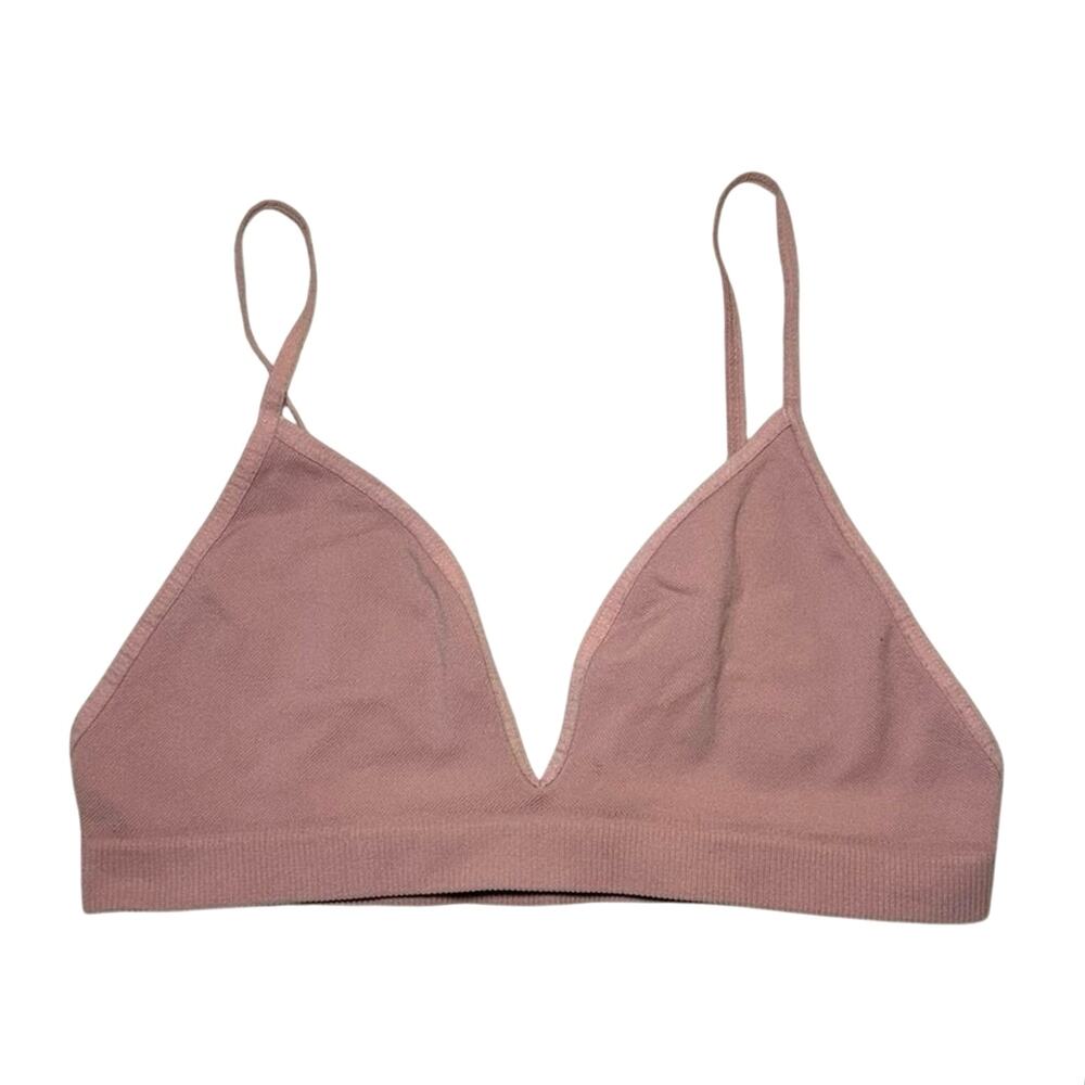 Intimately Free People Seamless Plunge Bralette Orange-ish Pink XS/S Wireless